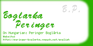 boglarka peringer business card
